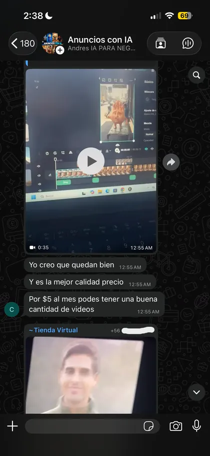 Testimonio de alumno en el grupo de WhatsApp 13
